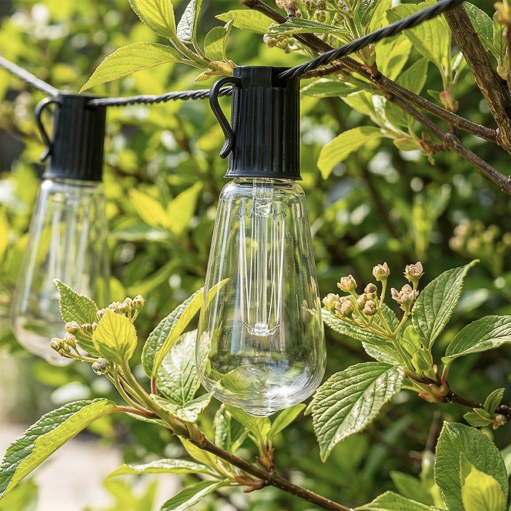 INBLOOM Гирлянда уличная на солн.батарее, 6.3м, 20LED, шампань, 8 реж, 1xAAA 600mAh, ABS, IP44 - #6