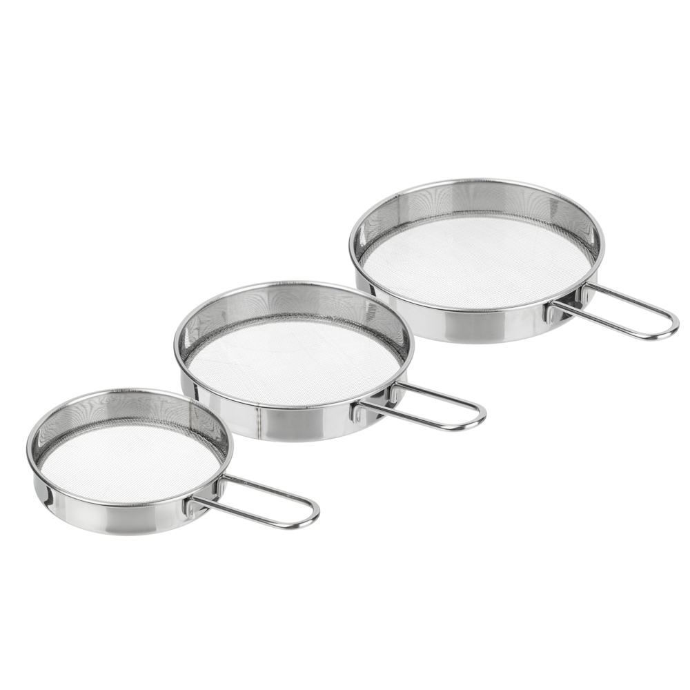 Набор сит для сахарной пудры и какао тм VETTA 3 пр, 7,5/9/10см, нерж.сталь - #1