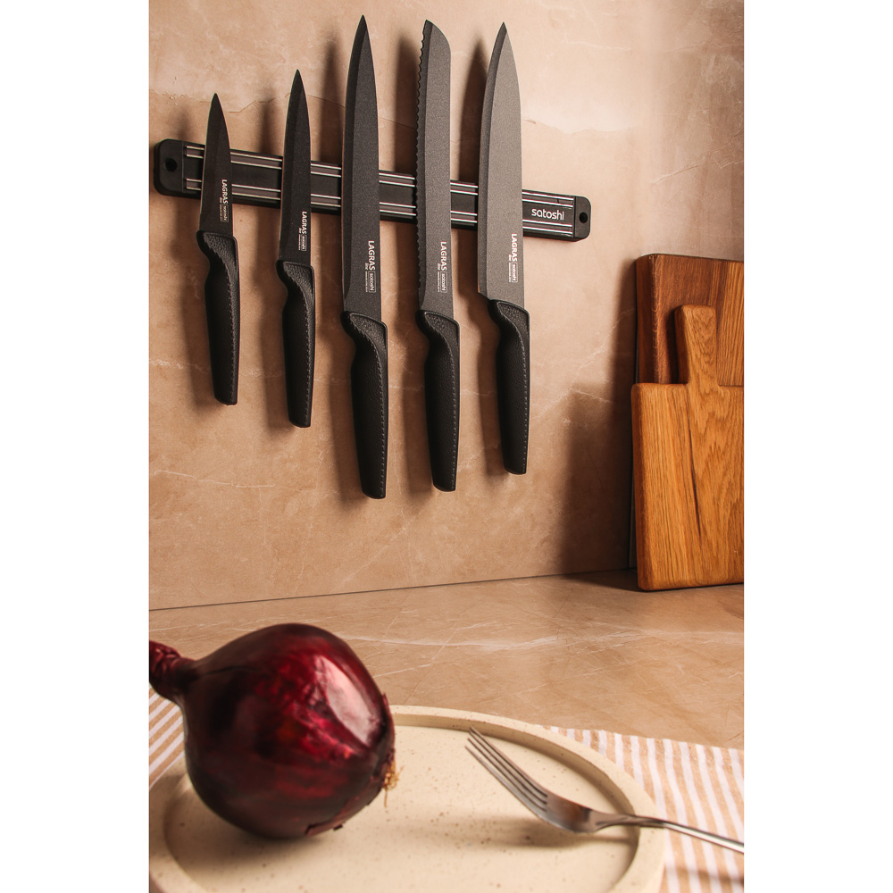 SATOSHI Лаграс Набор ножей кухонных 6пр, с магнитным держателем - #8