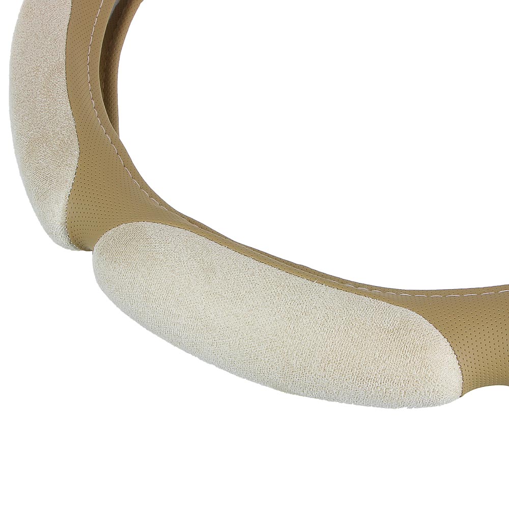 ЕРМАК Оплетка руля, спонж, 6 подушек, бежевый, разм. (S) - #3