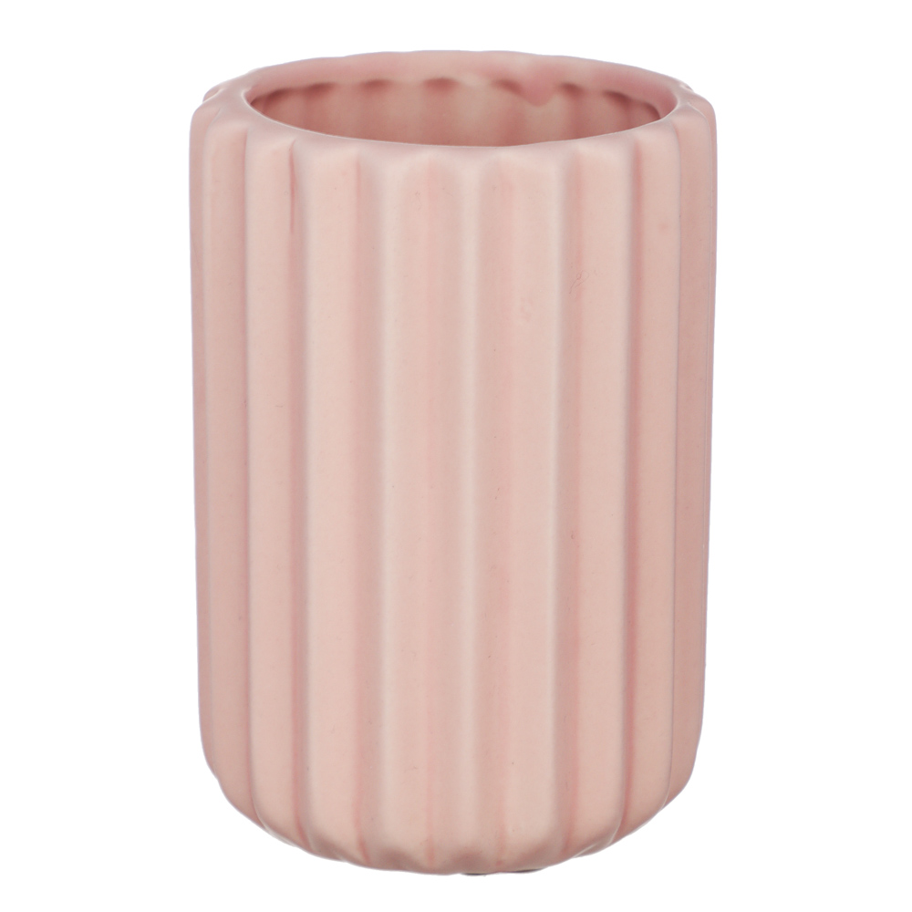 VETTA Стакан для зубных щеток и пасты "Солнце", керамика, нежно-розовый - #1