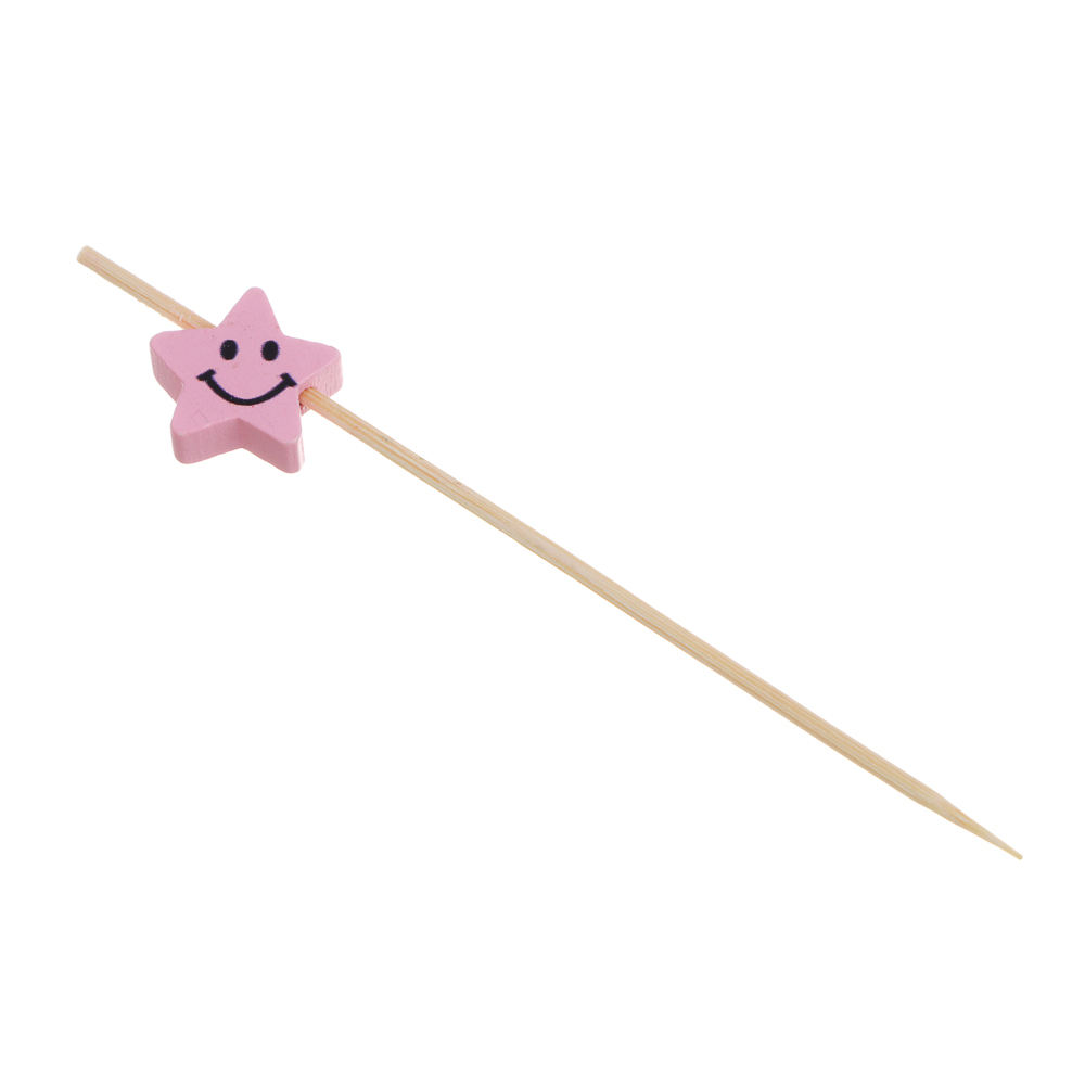 Шпажки "Звезды", 12x2см, бамбук, дерево, 24 шт - #3