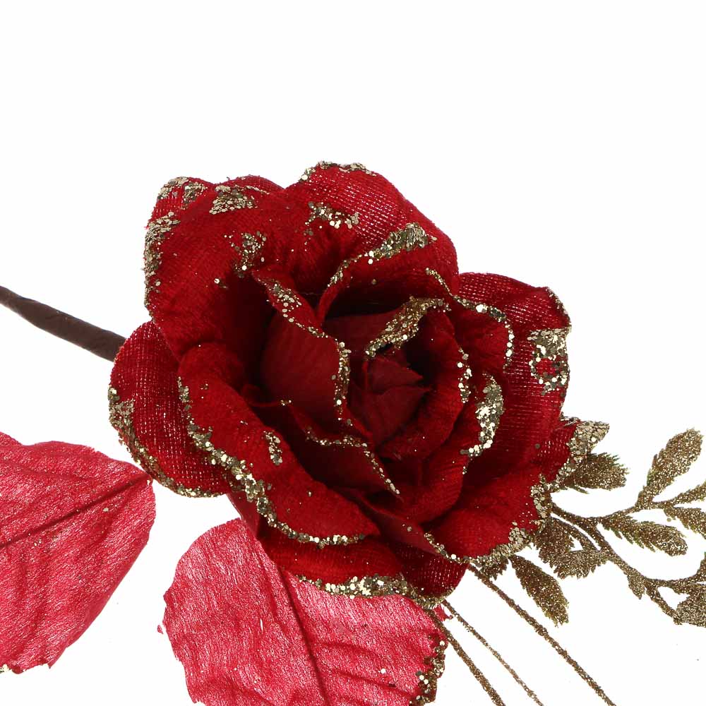 СНОУ БУМ Цветок 32 см, металл, полиэстер, ассортимент цветов, 4 цвета - #3