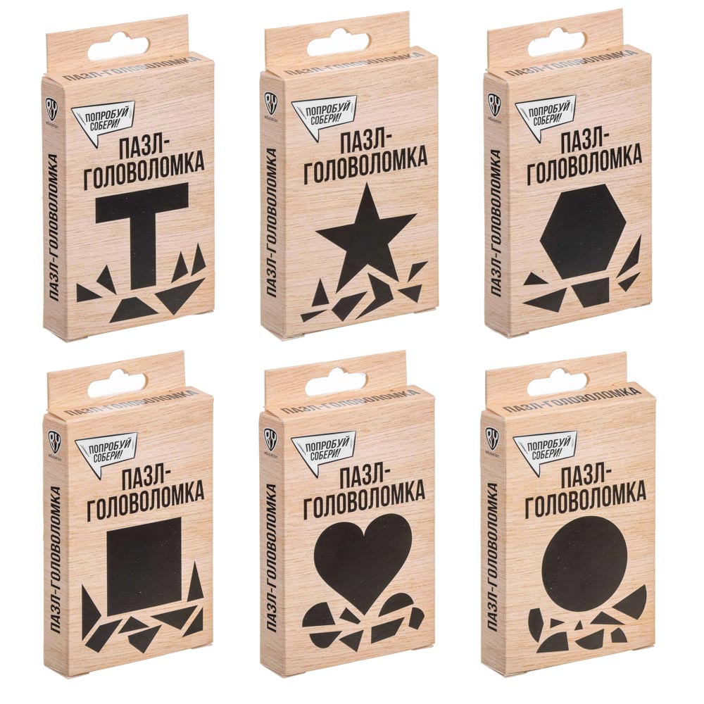 BY Education Пазл - головоломка, 6х9х1,5см, ХДФ, 6 дизайнов - #1