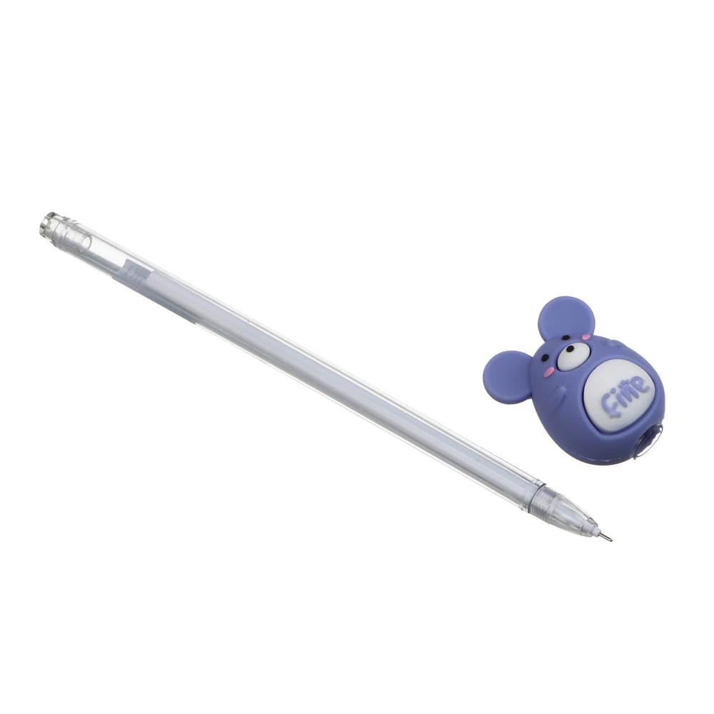 Ручка гелевая черная "Мышки", 4 вида - #3