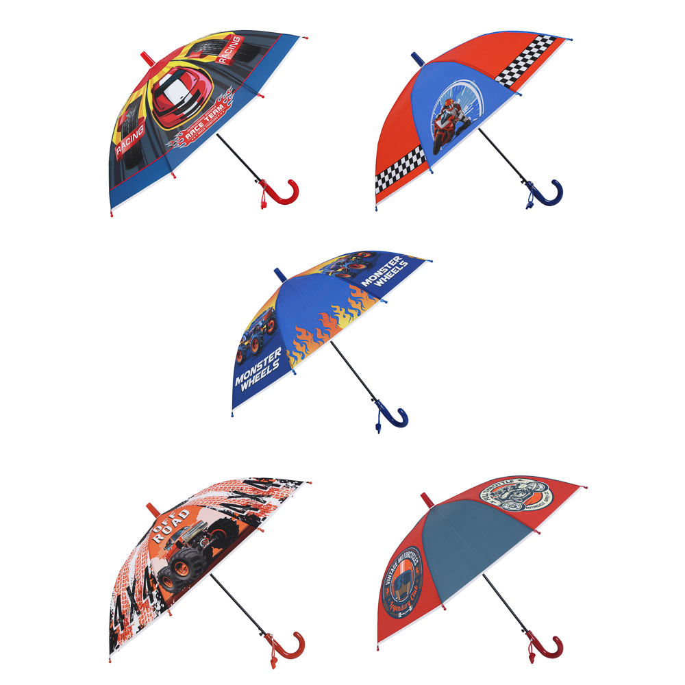Зонт-трость, детский, POE, пластик, сплав, 50см, 8 спиц, 5 дизайнов - #1