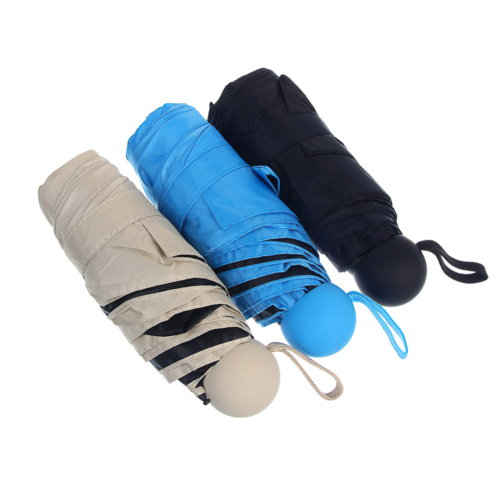 Зонт-мини механика в чехле, диаметр 90 см, 6 спиц, сплав, пластик, полиэстер, UF, 3 цвета - #5