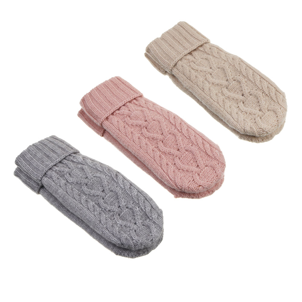 GALANTE Варежки женские, р.18-20, 30% полиамид, 30% акрил, 40% полиэстер, цвета в ас-те, ОЗ25-11 - #1