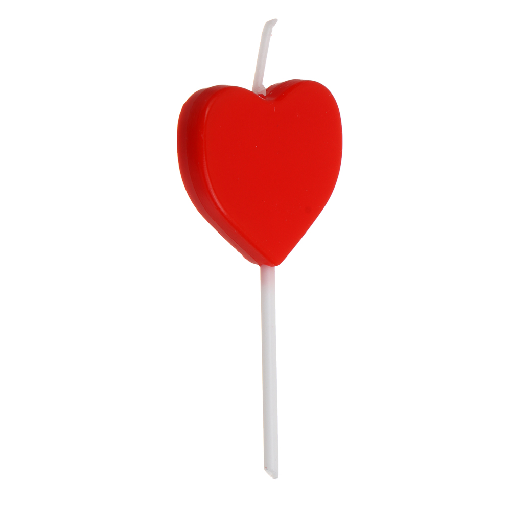 Набор свечей для торта тм Fntastic, 7x2,7 см, форма сердца, парафин - #3