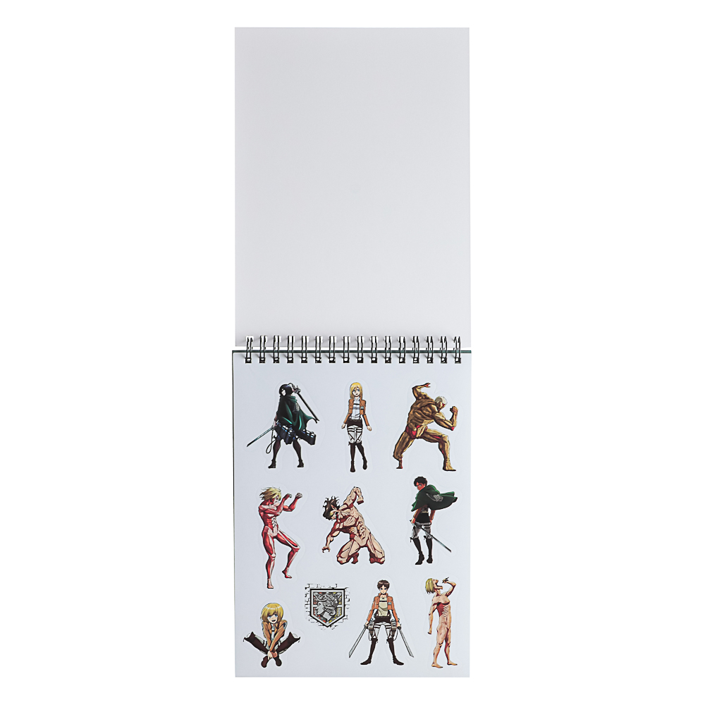 Атака Титанов. Творческий блокнот cо стикерами A5, 14,5x7x21,5см - #11