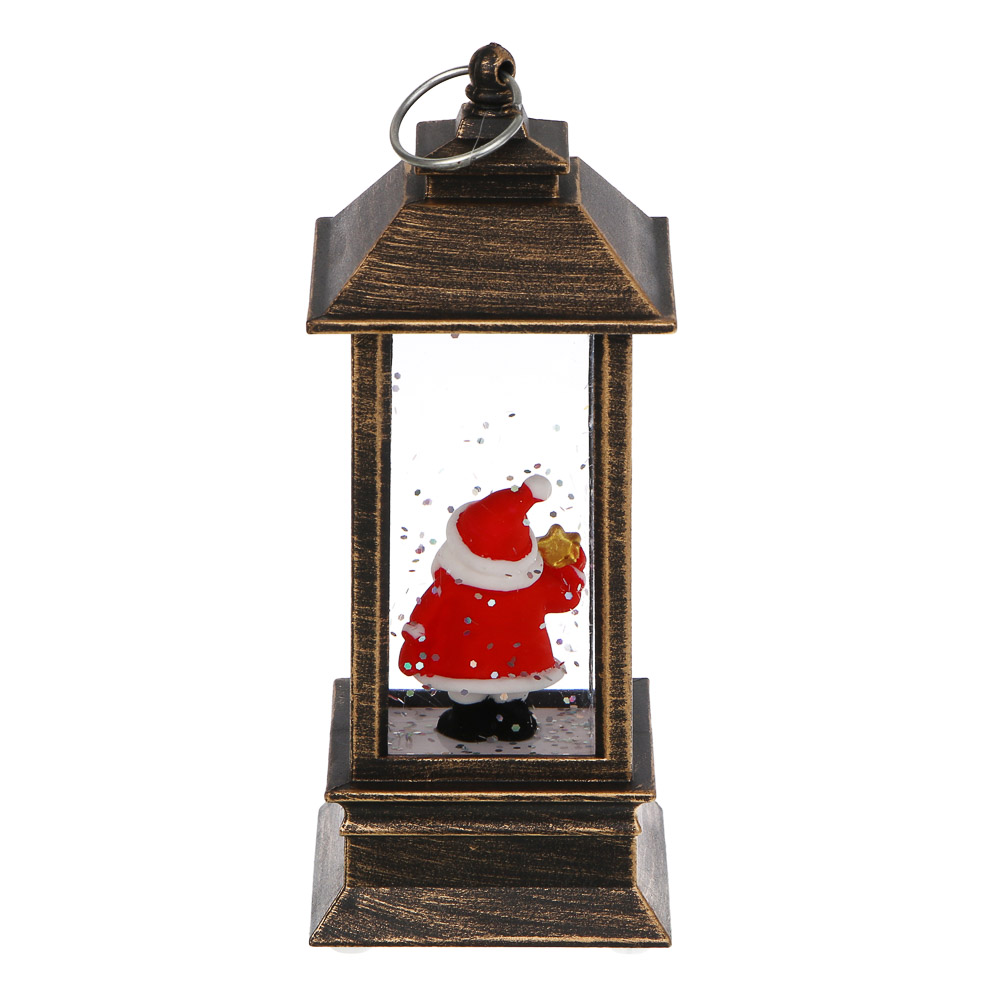 СНОУ БУМ Светильник LED в виде фонаря со снегом, 5,5x5,5х13см, PC, ABS, вода, 3хLR44, 1реж.,4диз. - #5