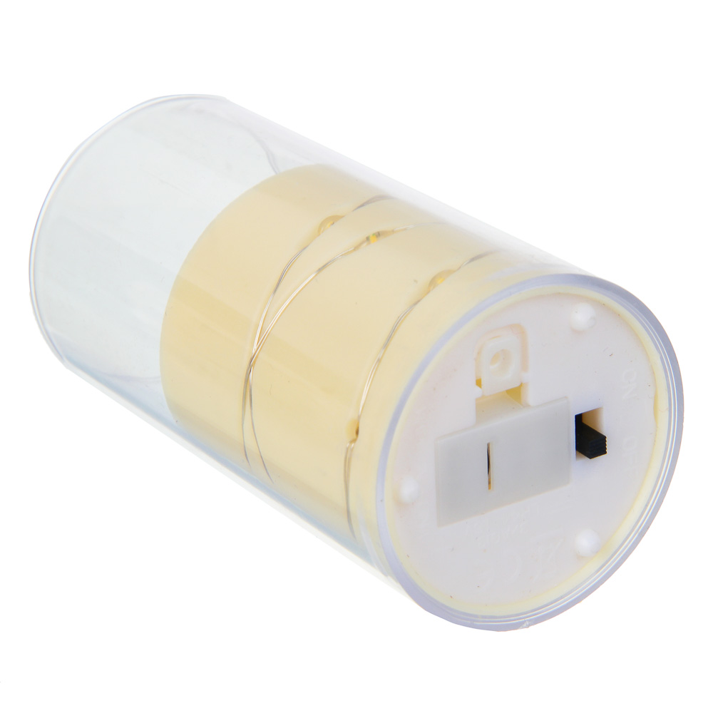 СНОУ БУМ Светильник декоративный LED в виде свечи в стакане, 5,5x10,5см, PP, PS, 3хAG13, 1 режим - #3