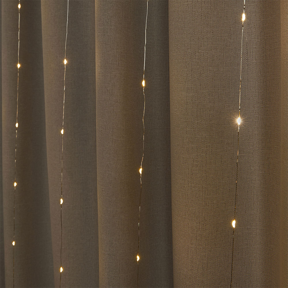 СНОУ БУМ Гирлянда эл. занавес нить 300 LED, 3х3м, 10 нитей, шампань, пост. свечение,медь, 220В, 50Гц - #10