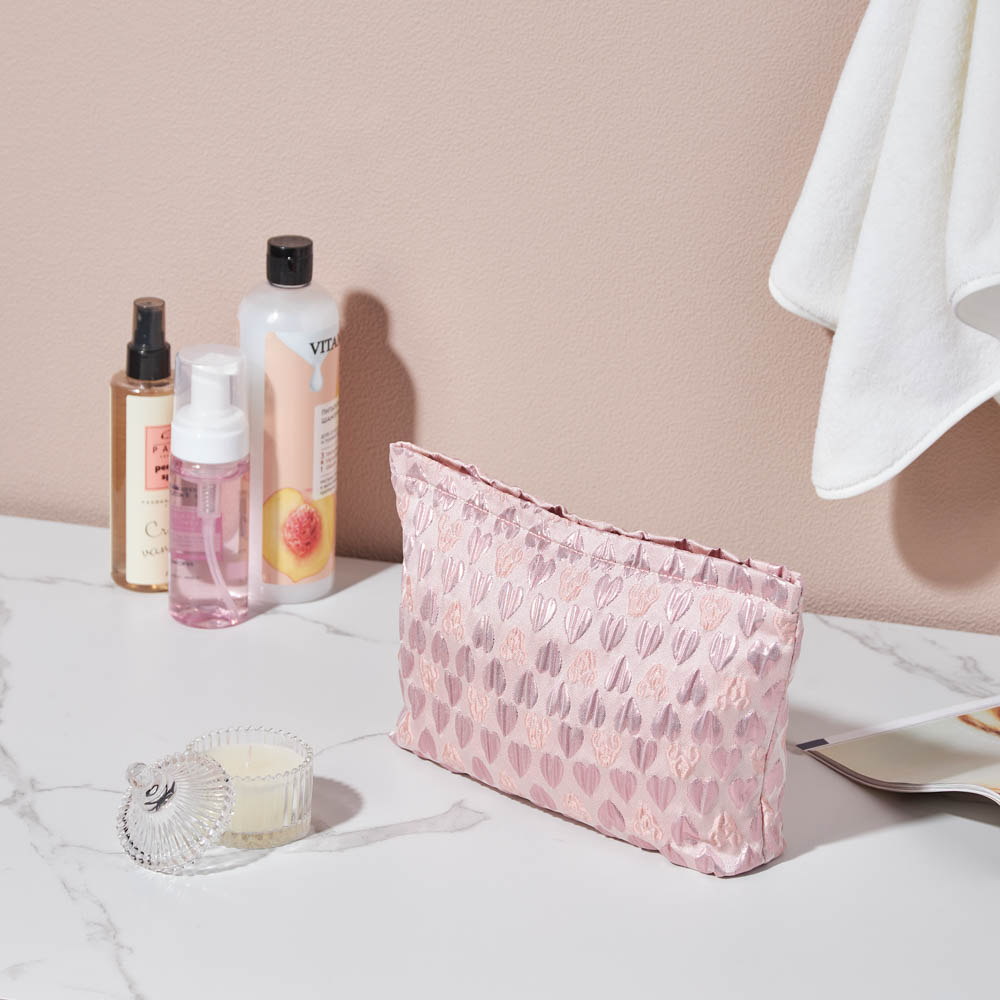 Шкатулка, 26x5,5x18 см, цвет розовый, полиэстер - #6