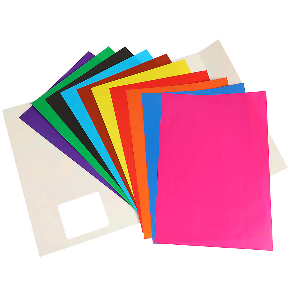 Бумага цветная FLOMIK глянцевая мелованная, А4, 2-сторонняя, 10 цветов, 10 листов - #2