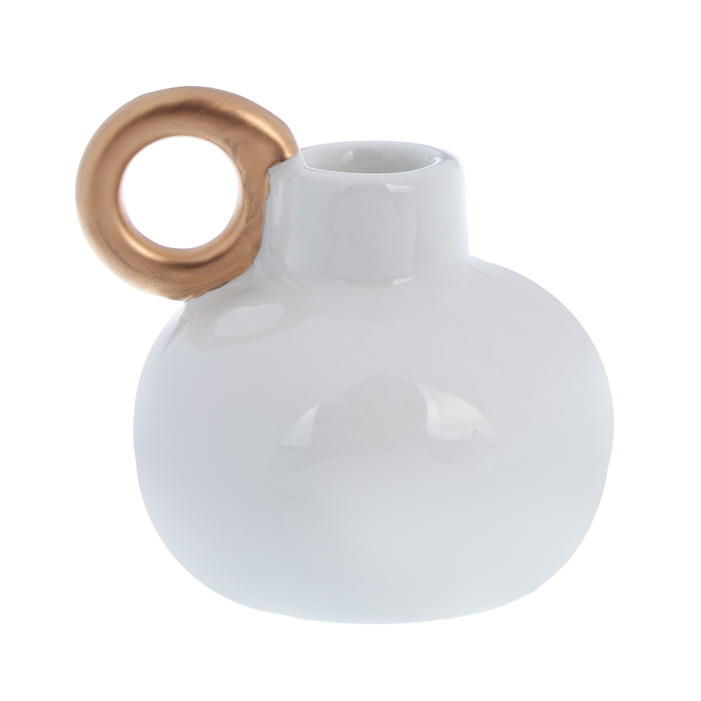 Подсвечник тм LADECOR, 8,5x9 см, с ручкой, доломит, 3 вида - #2