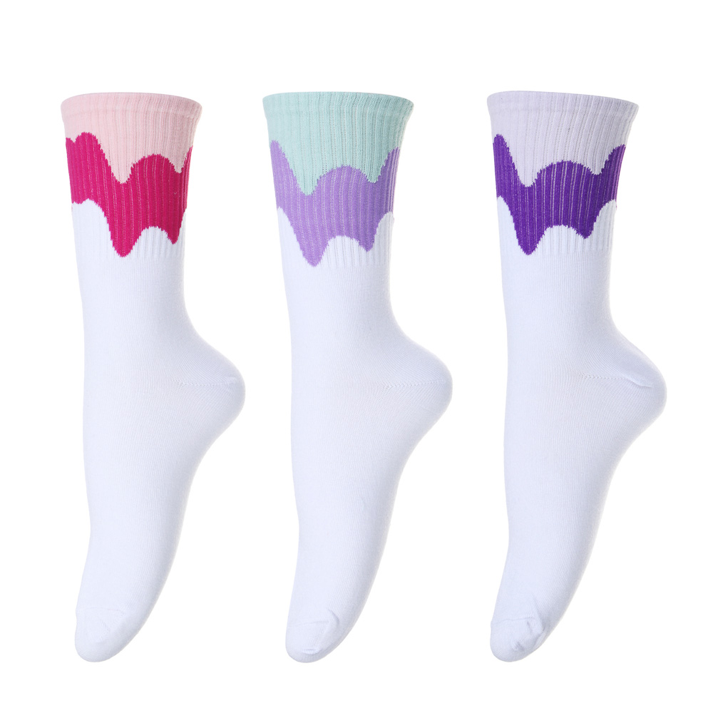 GALANTE Носки женские, р.23-25, 85% хлопок, 10% полиэстер, 5% спандекс, разноцветные, НВ22-18 - #1