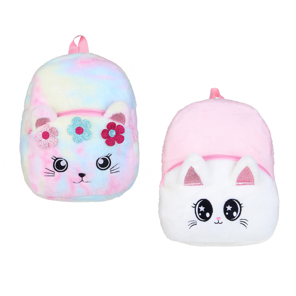 ИГРОЛЕНД Рюкзак детский мягкий "Котёна", 23х29х8 см, полиэстер, металл, 2 вида - #1