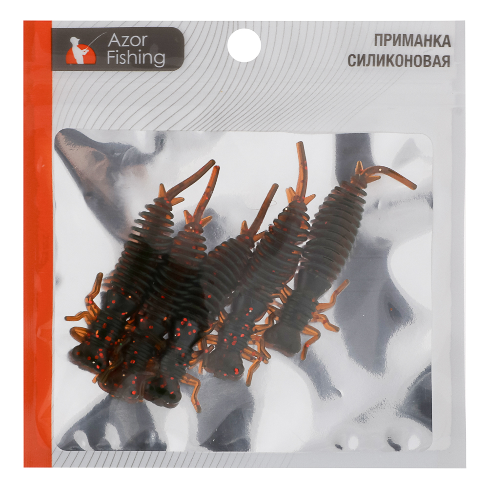 Приманка силиконовая "Личинка стрекозы" тм AZOR FISHING, 8см, 5шт, 5 цветов - #4