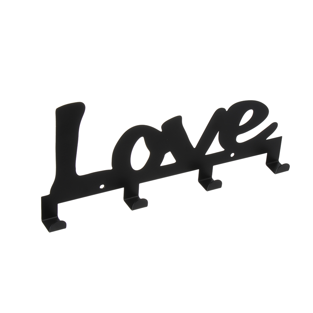 Ключница открытого типа металлическая, 4 крючка, 24,3x10,5 см, металл, 2 цвета - #3