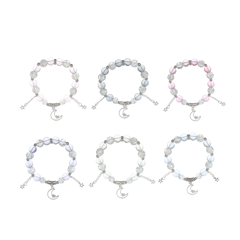 ЮНИLOOK Браслет с декором, d7см, d бусин 1см, 6 цветов, стекло, #3 - #1