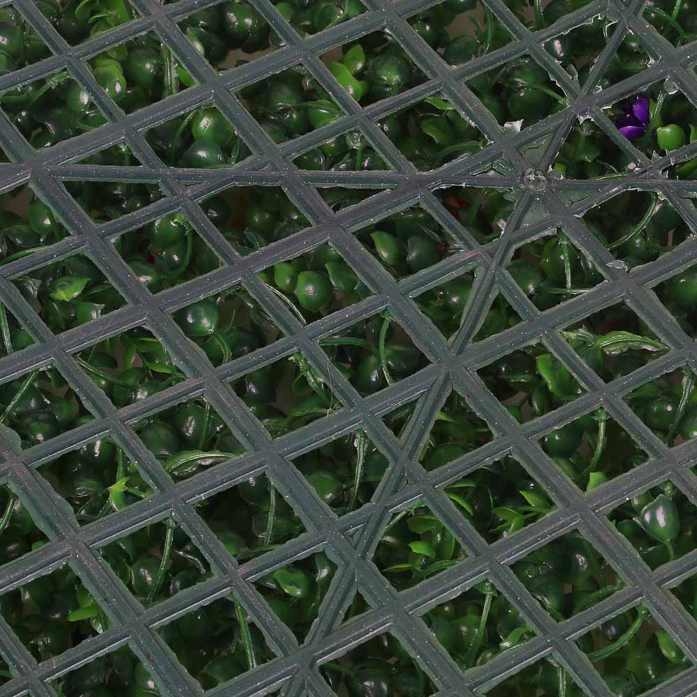 Изгородь искусственная тм INBLOOM, 60x40см, "Самшит с цветами", полипропилен - #4