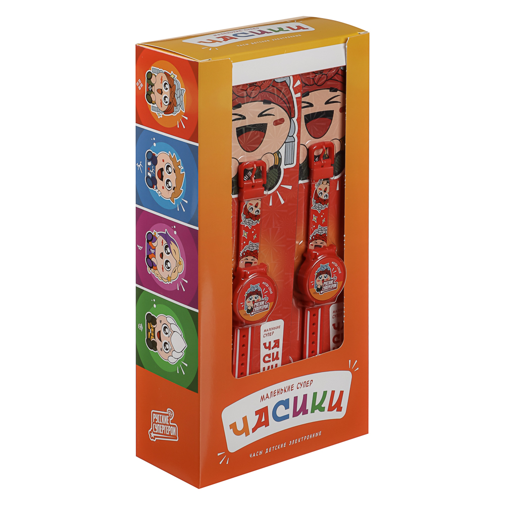 Часы детские электронные "Русские Супергерои", PVC, пластик, 1*LR41, тм BY - #2