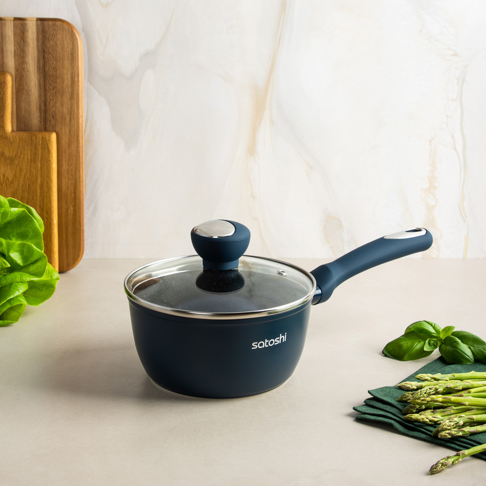 SATOSHI Ривьера Наб.посуд.8пр, а/пр.покр.:кастр.+крышки:2.3л;3.8л; ковш+крышка1,3л;сков.24,28см - #18