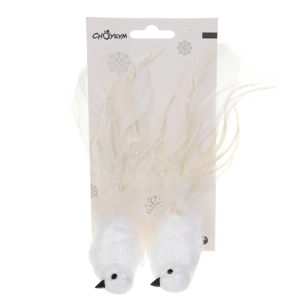 СНОУ БУМ Птицы на прищепке 2шт, 3x14 см, пластик, 26-610 - #5