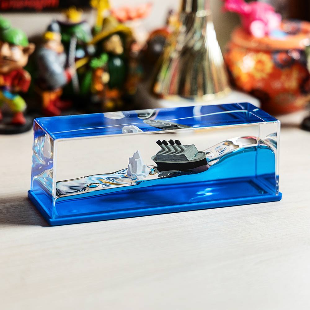 NG Игрушка декоративная, корабль с айсбергом, акрил, 14,6x5,2x5,4 см - #6