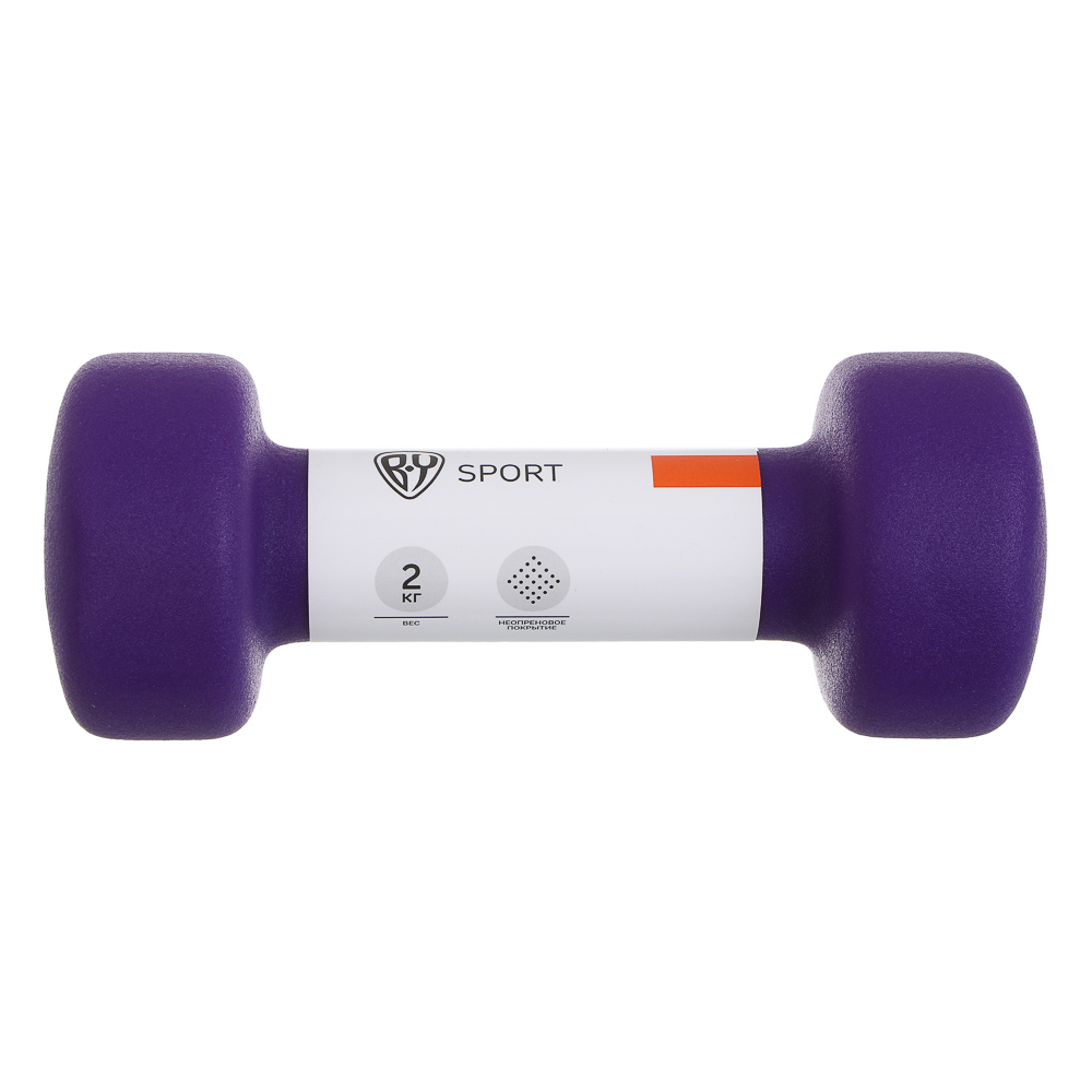 Гантель с неопреновым покрытием 2кг (+-100гр) тм BY SPORT, металл, неопреновое покрытие - #5