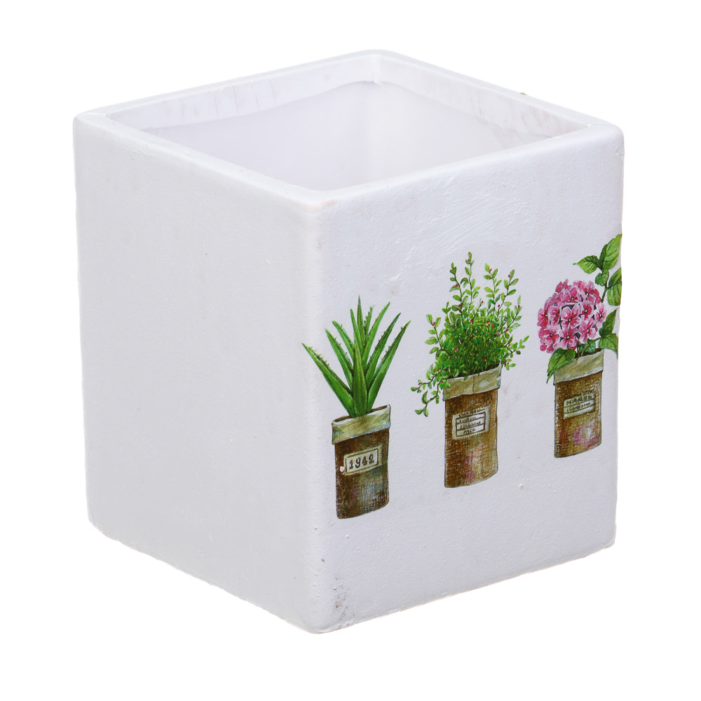 INBLOOM Кашпо Цветы 10х9см, керамика - #8