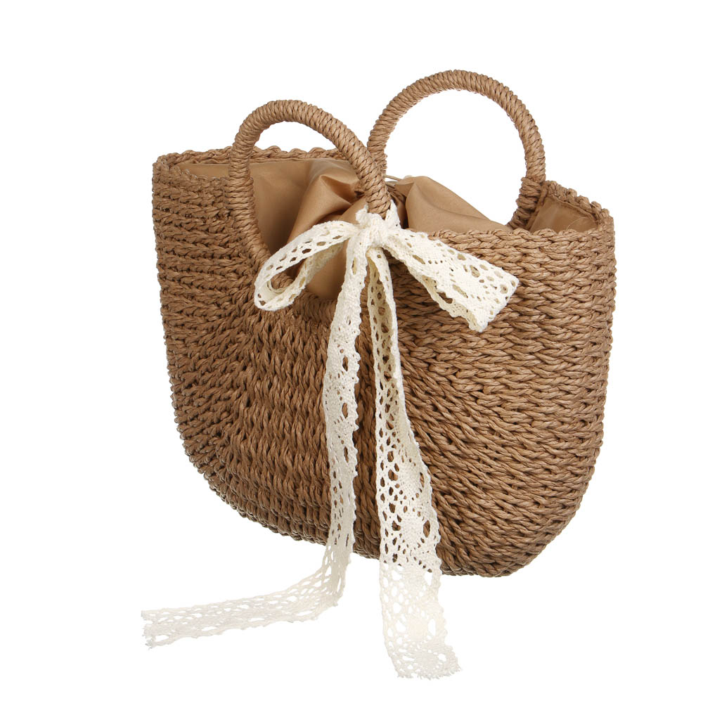 Сумка пляжная плетенная тм ЮL, 40x42см, папирус - #5