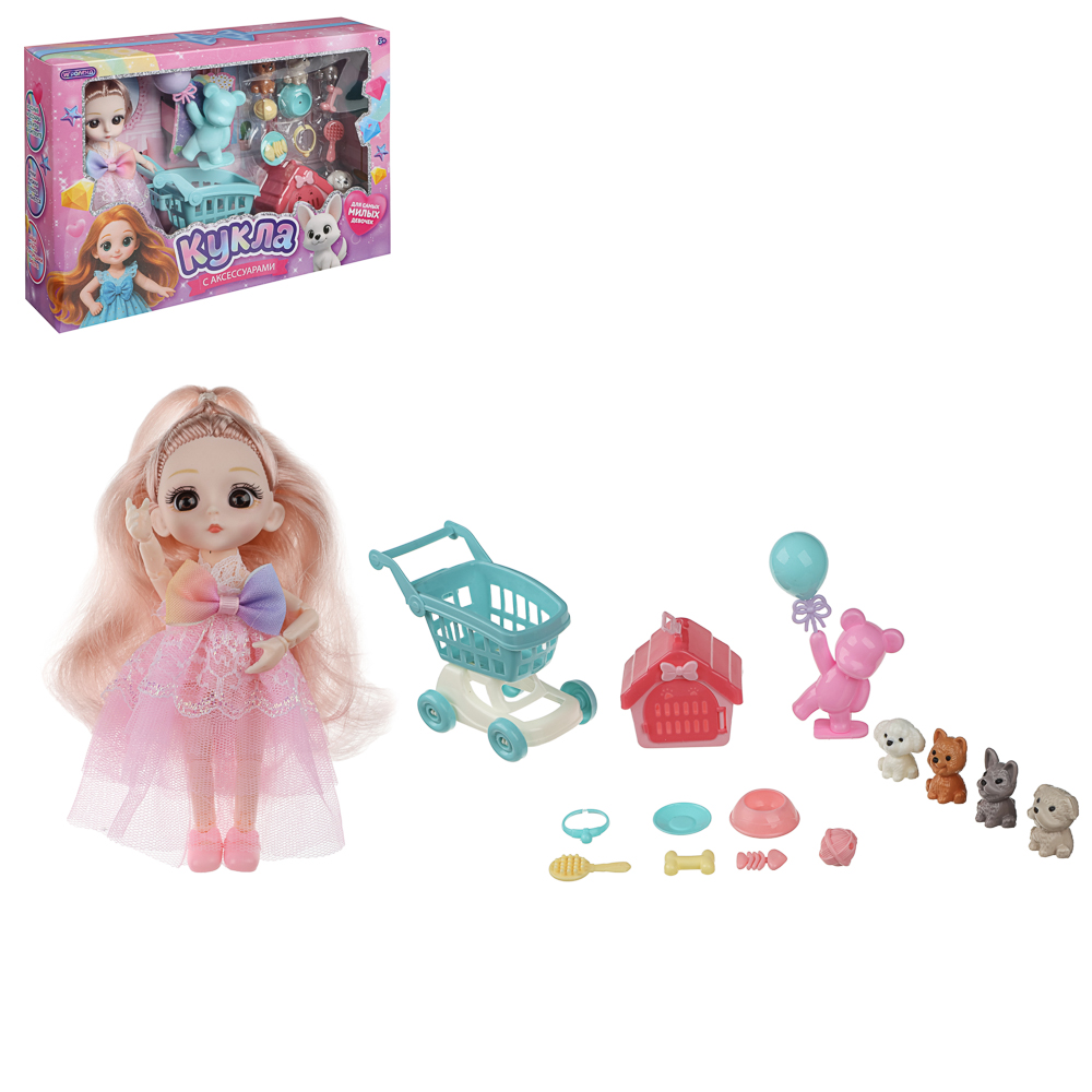 Кукла 14 см шарнирная с аксессуарами, PP, ABS, ИГРОЛЕНД, 3+, 1811-52 - #1