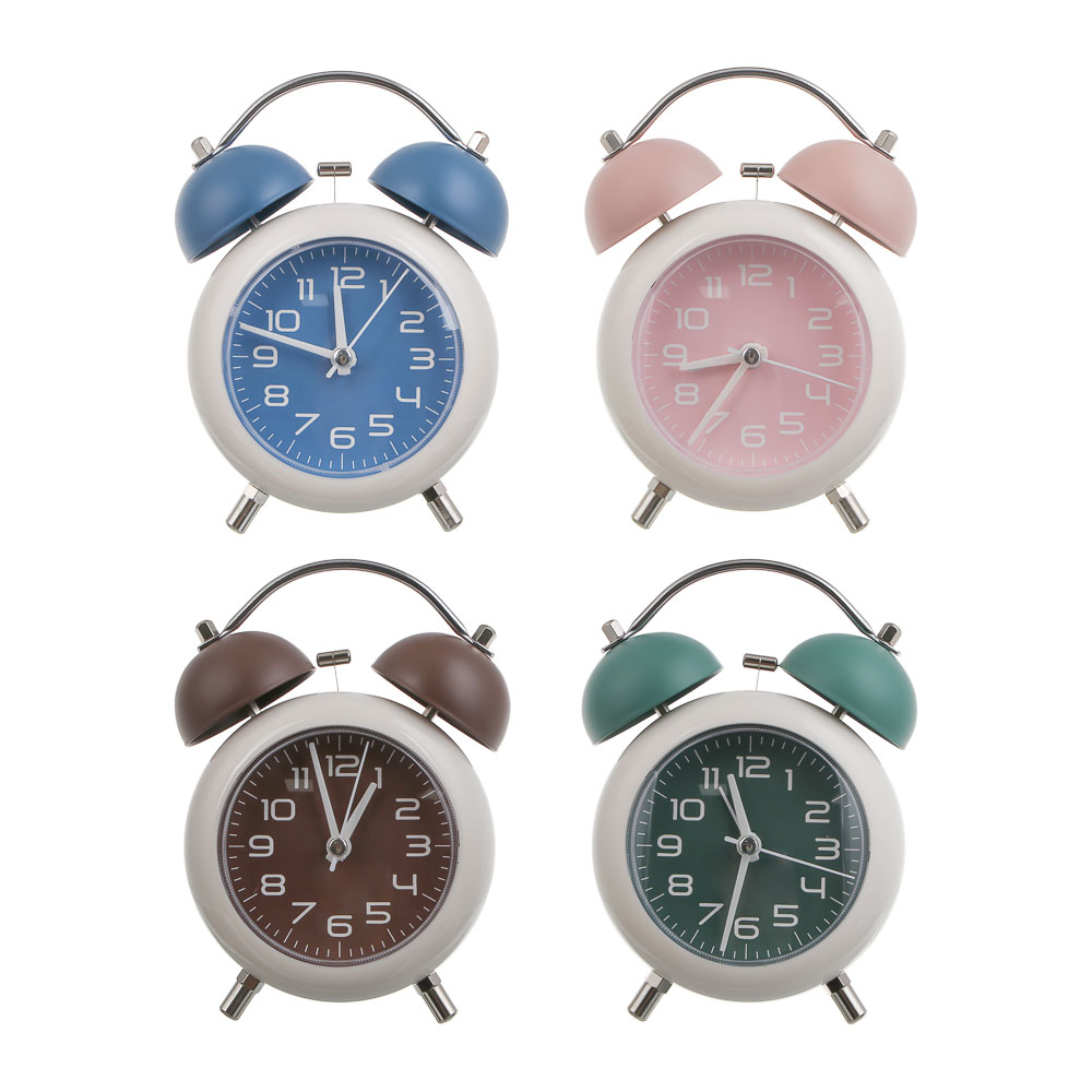 Будильник тм LADECOR CHRONO 10,5x5,5x15,5 см, пластик, металл, 1xAA, 4 вида - #1