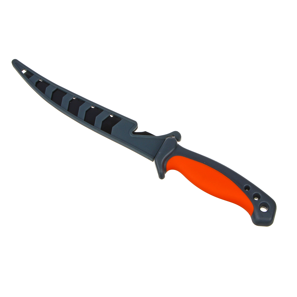 Нож разделочный филейный тм ЕРМАК, с чехлом, 27,3см, нерж.сталь, пластик, ПВХ - #5