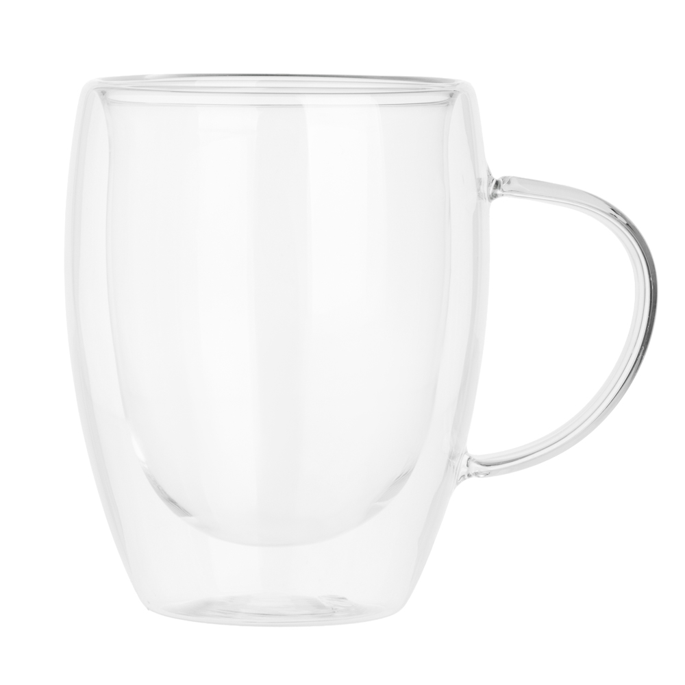 Кружка с двойными стенками тм MILLIMI Симпл, 350мл, стекло - #1