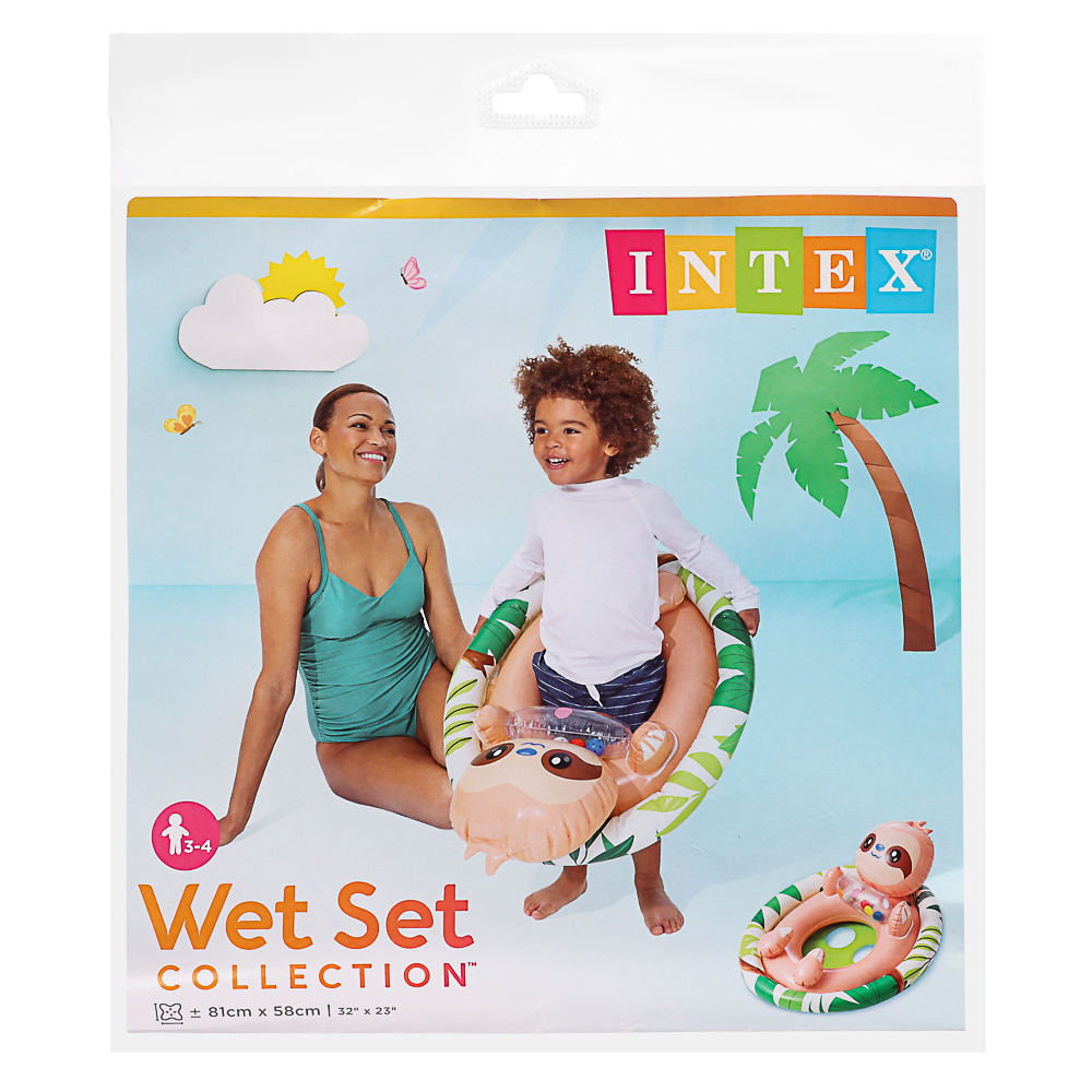 Круг надувной тм INTEX Животные с сиденьем и спинкой, 58см, от 3 до 4 лет, 3 цвета, 59570NP - #2