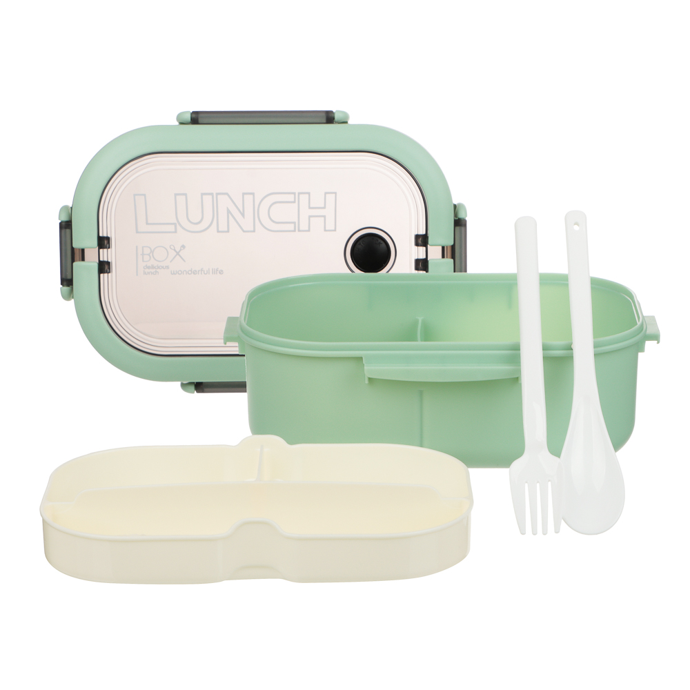 Ланч-бокс, 1200мл, со столовыми приборами (ложка вилка) РР - #5