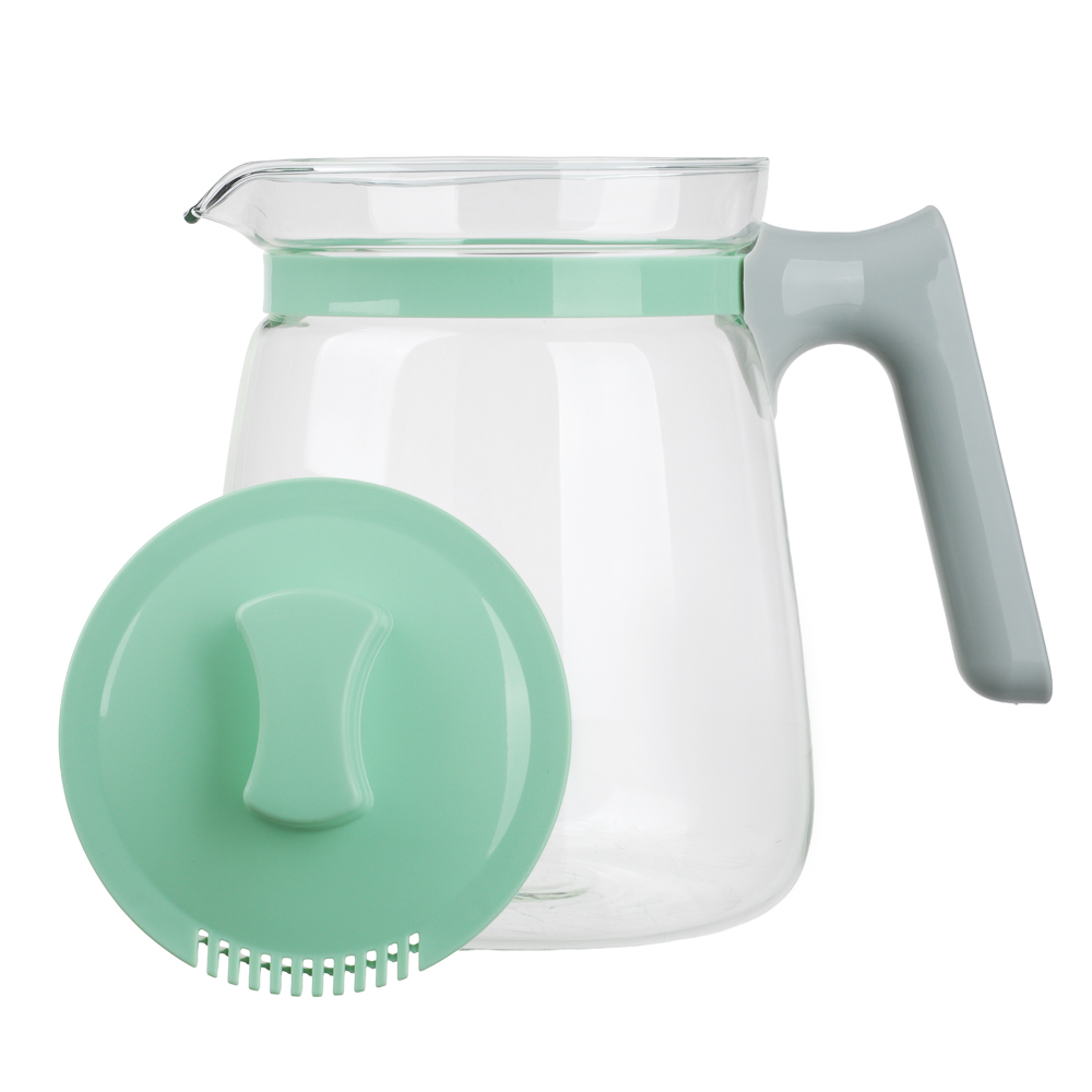 Кувшин с пластиковой крышкой тм MILLIMI, 2000мл, стекло - #6