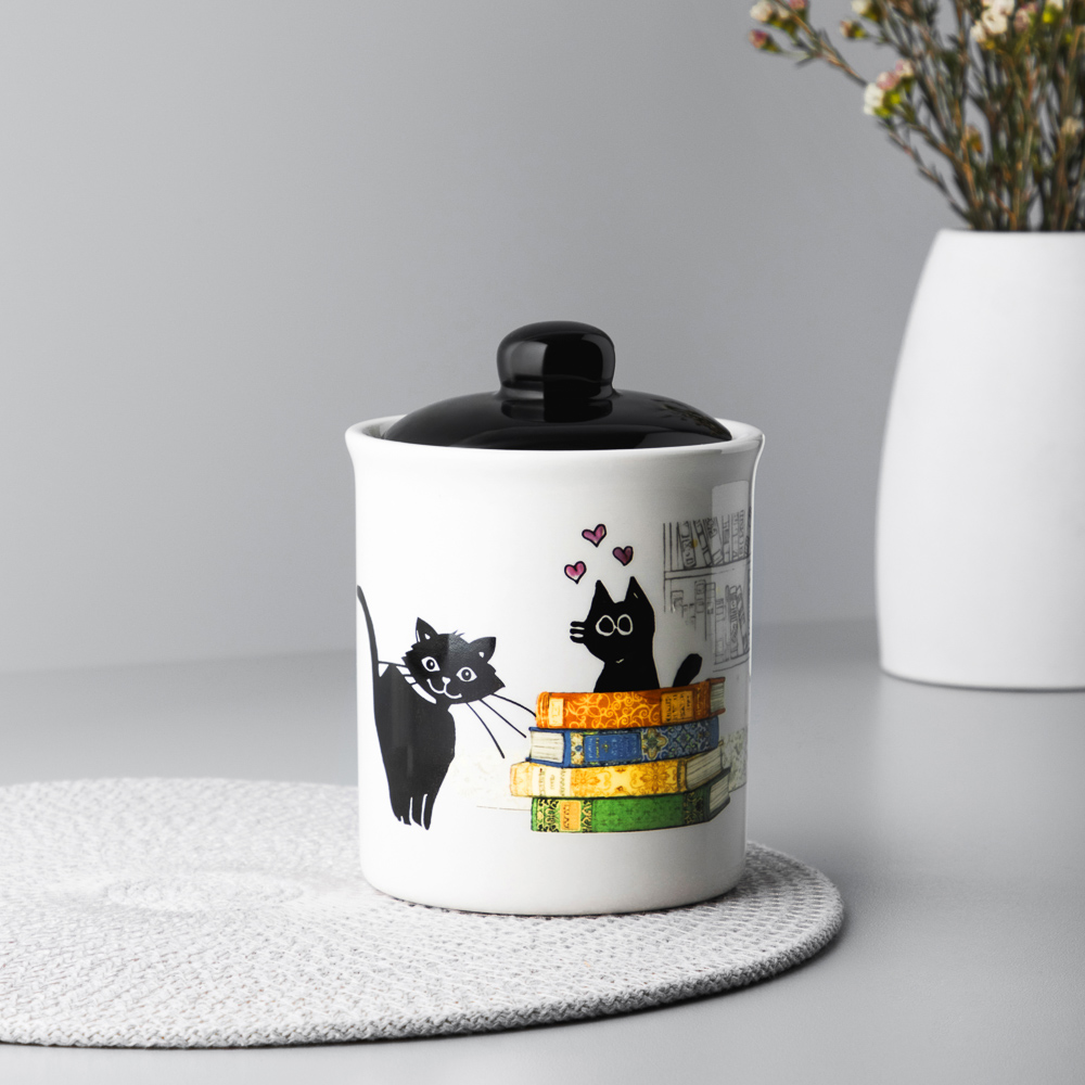 MILLIMI Котейка Банка для хранения, 550мл, 10х13см, керамика - #6