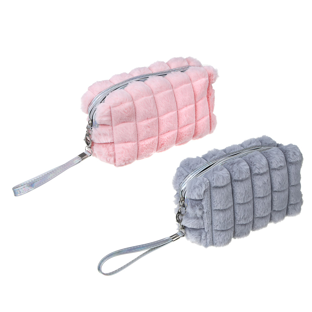 ЮL Косметичка из искусственного меха Флаффи, 100% ПЭ, 18х10х7см, 2 цвета - #1