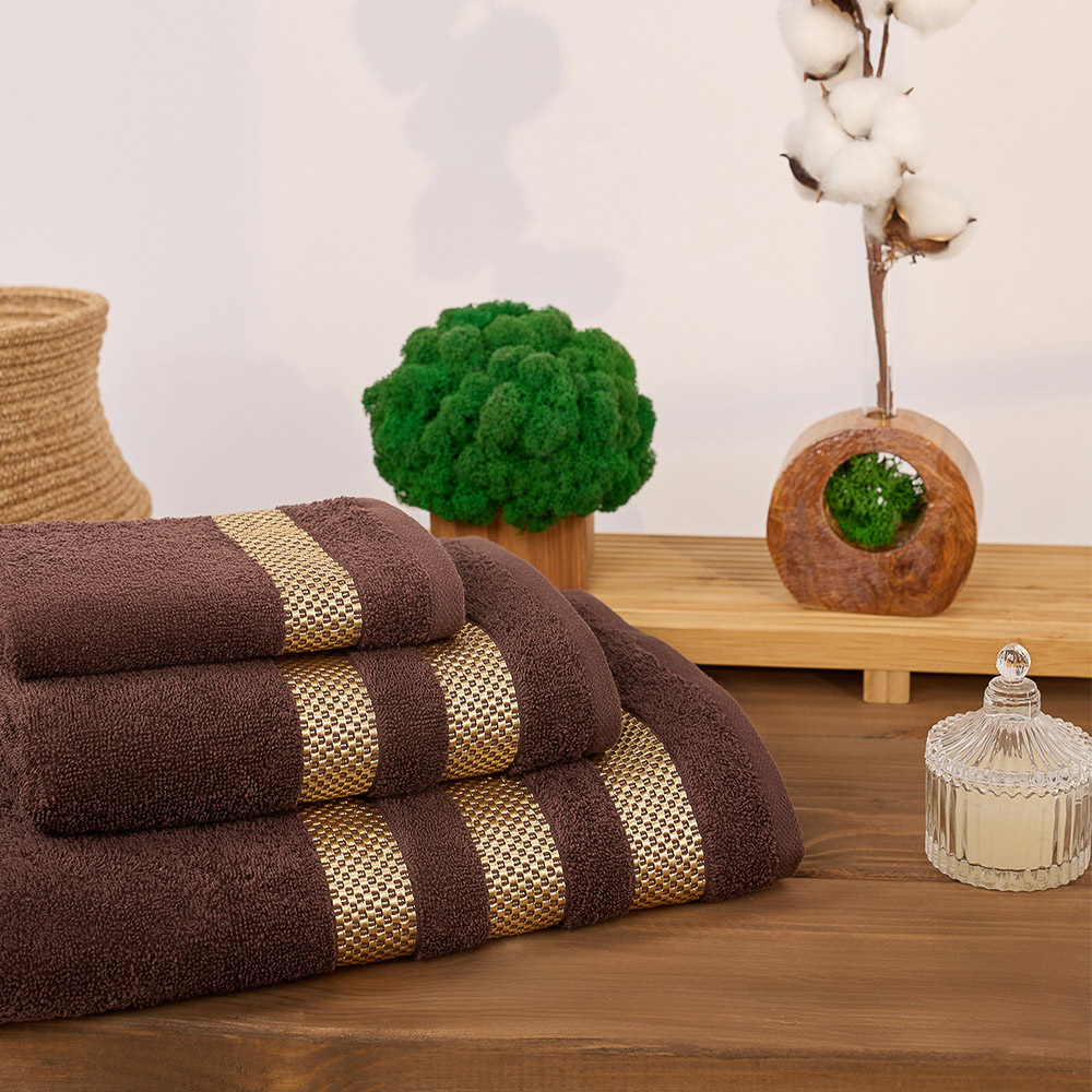 PROVANCE Кантри Полотенце махровое, 30х50см, 100% хлопок, 450гр/м, коричневый - #6