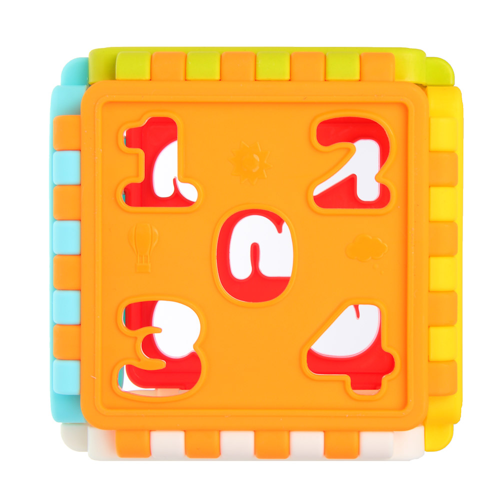 Развивающая игрушка сортер ИГРОЛЕНД "Бизикуб", PP, 8,2х8,2х8,2см - #9