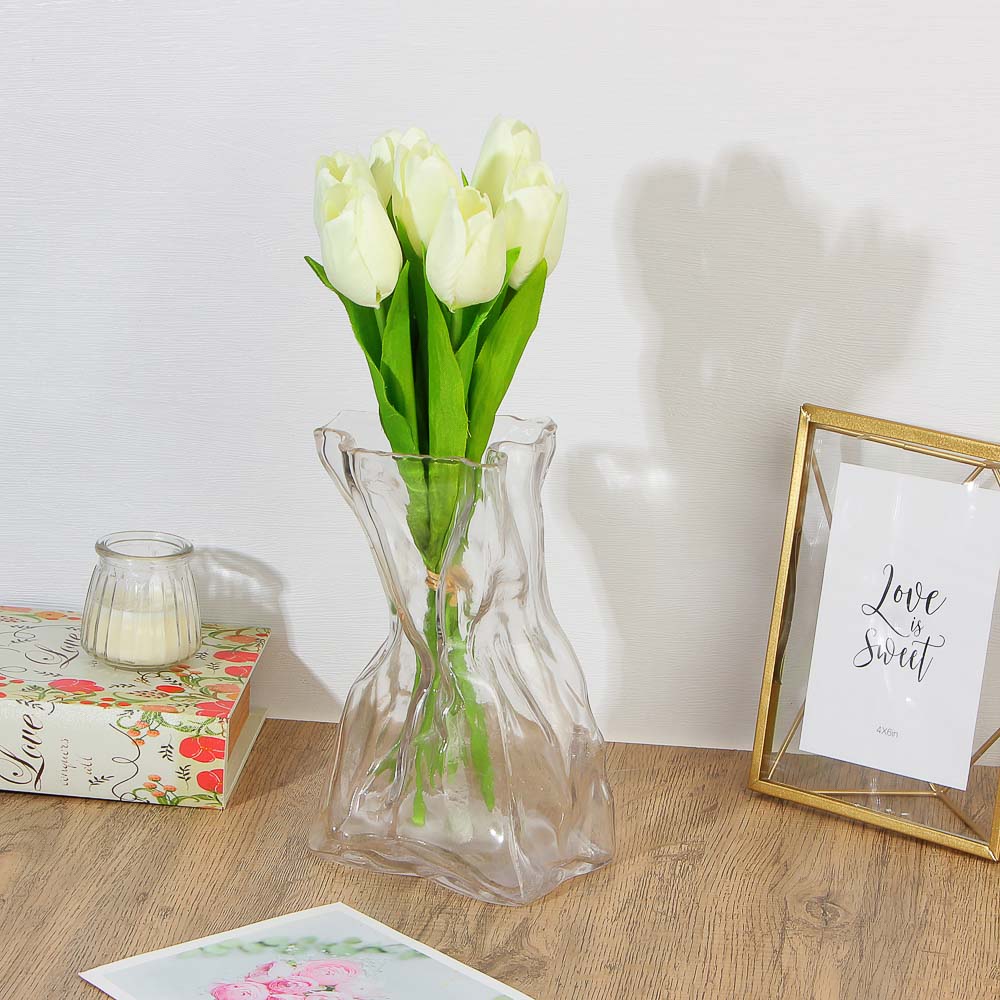 Ваза декоративная стеклянная, 22 см, арт.06.07-8 - #3