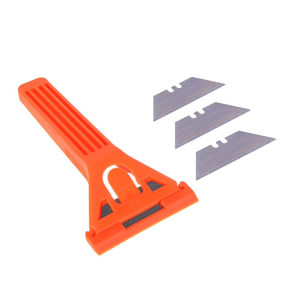 ЕРМАК Скребок универсальный для поверхностей: стеклокерамика,стекло,плитка.3 лезвия 19мм в комплекте - #6