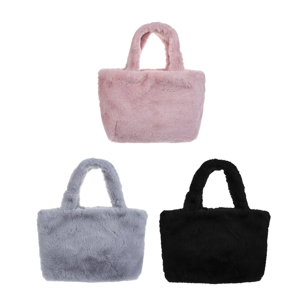 ЮL Мэллоу Сумка из искусственного меха на кнопке, 36x22 см, полиэстер, 2-3 цвета - #1