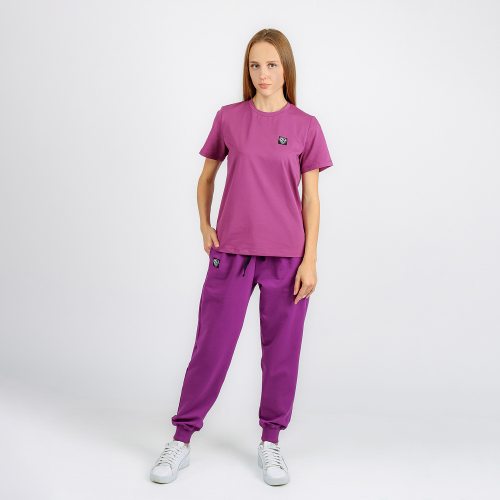 BY Футболка женская, хлопок / лайкра, размер M, цвет сиреневый - #2