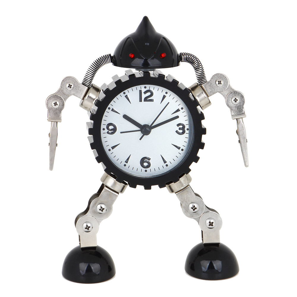 LADECOR Часы настольные металлические, 21x13x3 см, цвет черный - #3