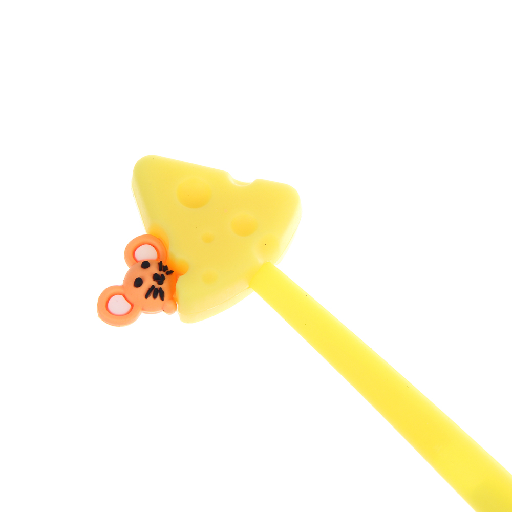 Ручка гелевая синяя 0,5мм, "Сырные палочки", силиконовый корпус, 2 вида, шоу-бокс - #5